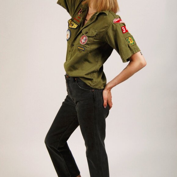 90s Black Wrangler Jeans (26) straight leg dark wash women vintage gray faded - Picture 6 of 9